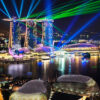 Вечерний Сингапур. Лазерное шоу