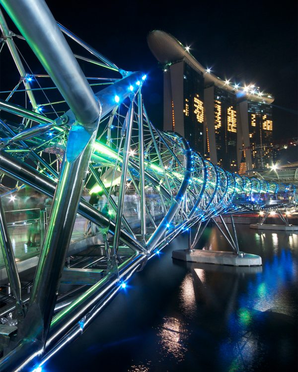 Огни ночного Сингапура